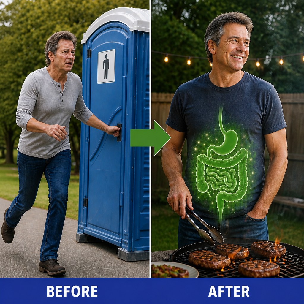 Man looking comfortable and at ease, representing everyday gut health