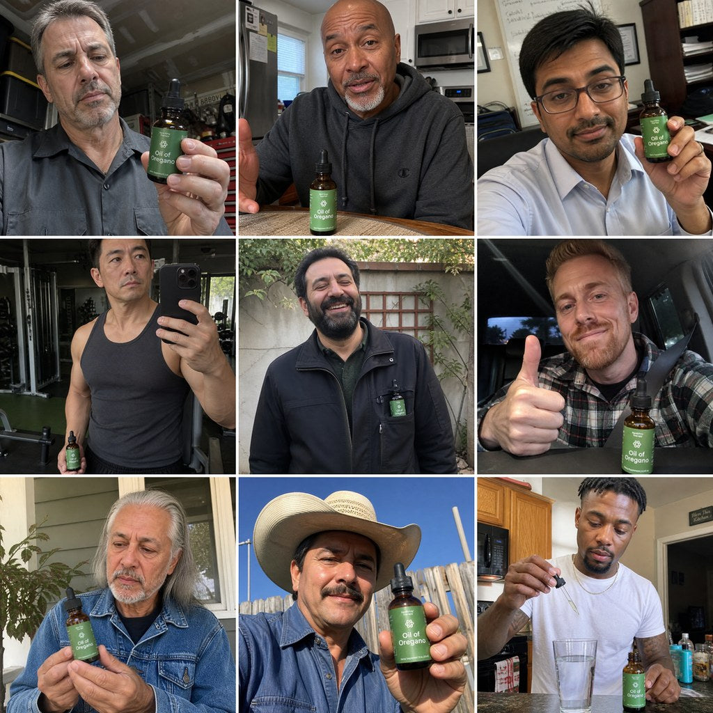 Grid of nine customer testimonial screenshots